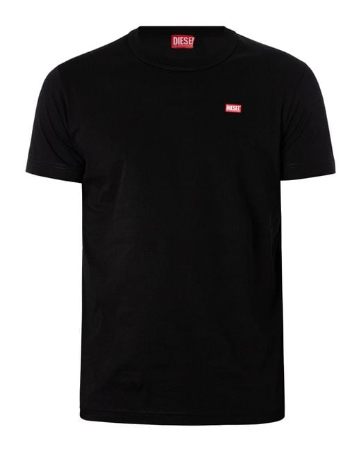 DIESEL Black Miegor Logo T-shirt for men