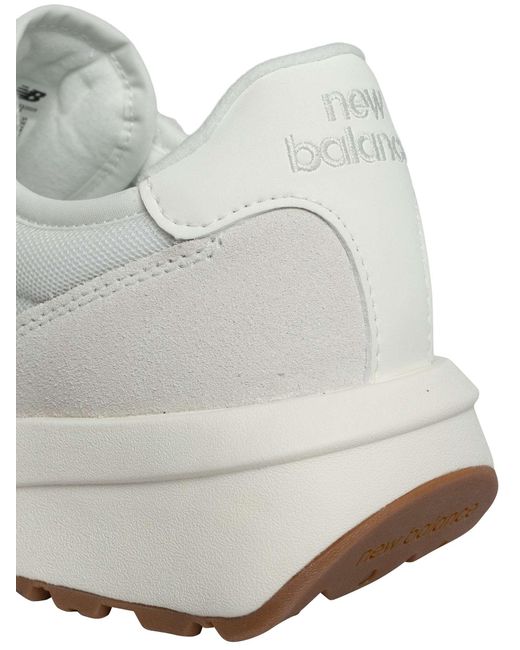 New Balance White 370 Mesh Trainers for men