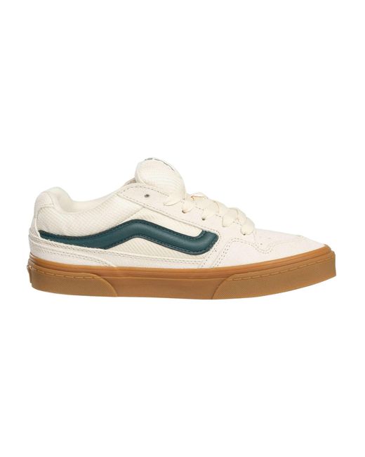 Vans White Caldrone Suede Trainers for men