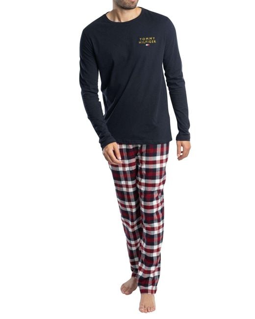 Tommy Hilfiger Blue Flannel Pyjama Bottoms for men