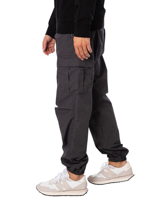 Carhartt Black Relaxed Tapered Cargo Joggers for men