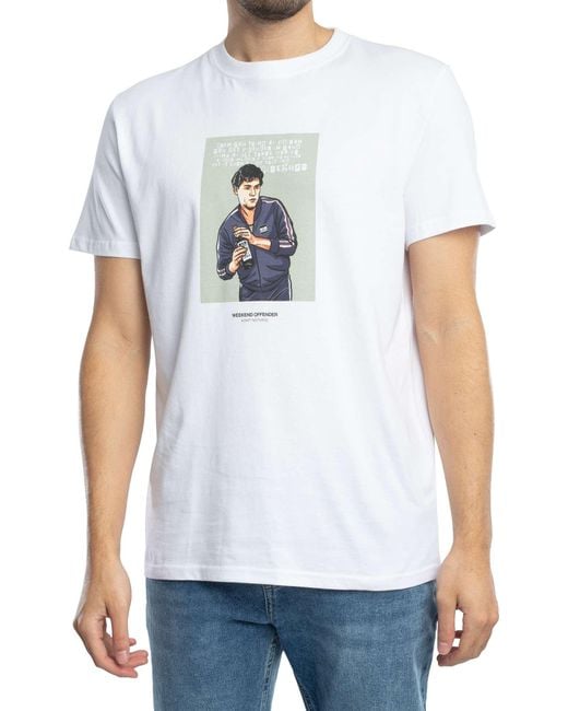 Weekend Offender White The Joint Graphic T-shirt for men
