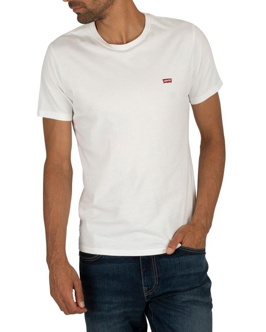 levis mens white t shirt