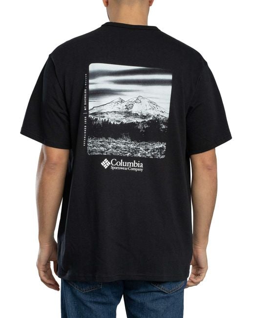 Columbia Black Heavyweight Back Graphic Relaxed T-shirt for men