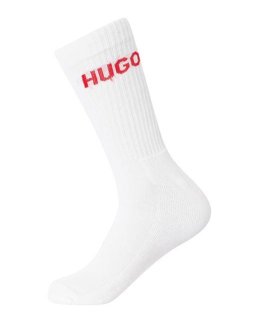 HUGO White 6 Pack Soft Cotton Socks for men