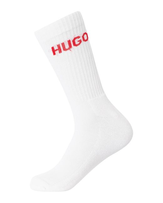 HUGO White 6 Pack Cotton Socks for men