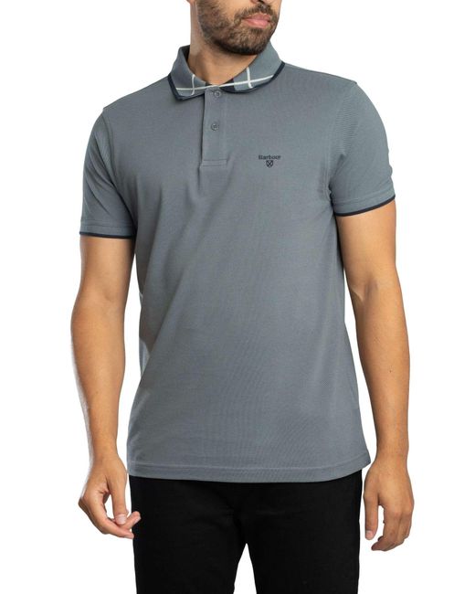 Barbour Gray Brodie Tailored Polo Shirt for men