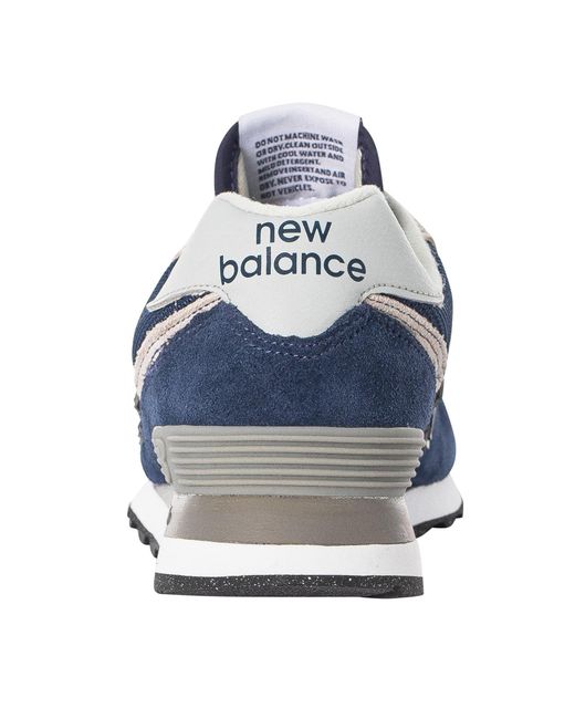 New Balance Blue 574 Suede Trainers for men