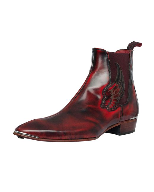 Jeffery West Brown Wing Polished Leather Boots for men