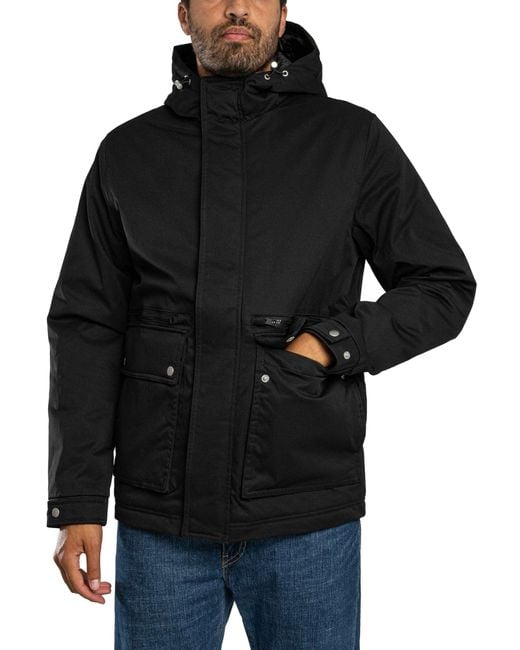 Jack & Jones Black Wolf Parka Jacket for men