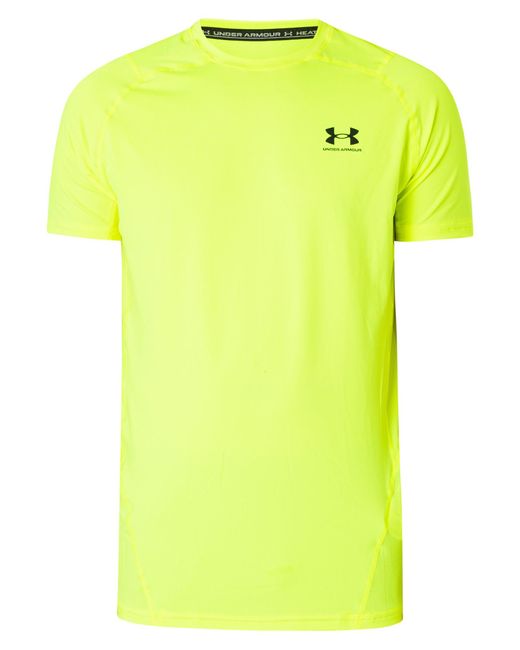 Under Armour Yellow Heatgear Fitted Short Sleeve T-shirt for men
