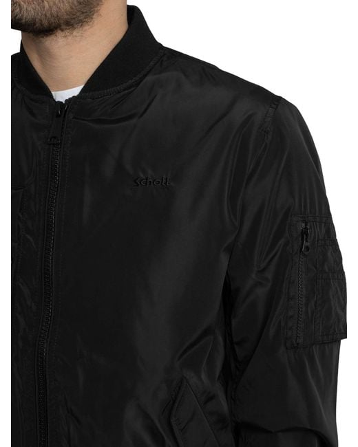 Schott Nyc Black Airstar Lightweight Bomber Jacket for men