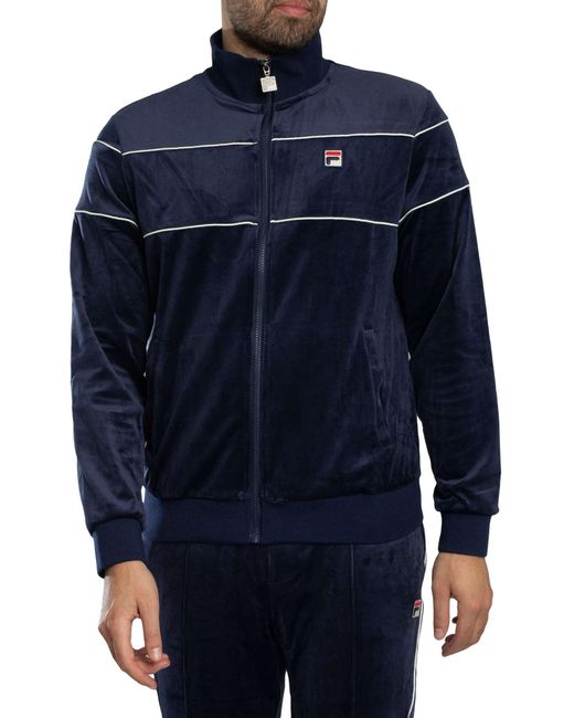 Fila Blue Vittorio Velour Jacket for men