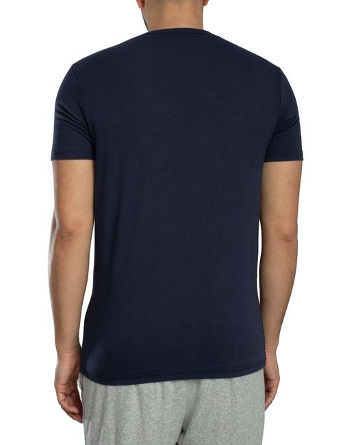 Lyle & Scott Blue 2 Pack Pocket Basic Lounge T-shirts for men