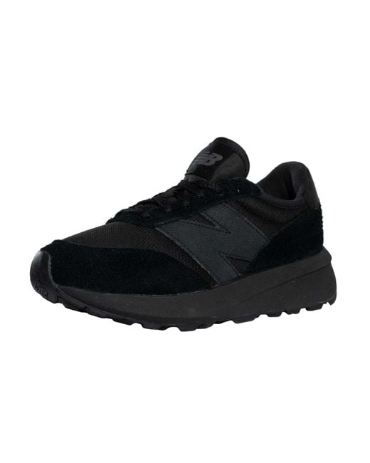New Balance Black 370 Suede Trainers for men