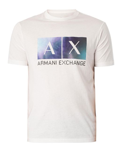 Armani Exchange White Graphic T-shirt for men