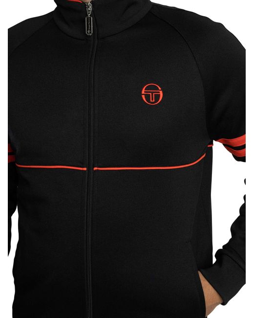 Sergio Tacchini Black Orion Track Jacket for men