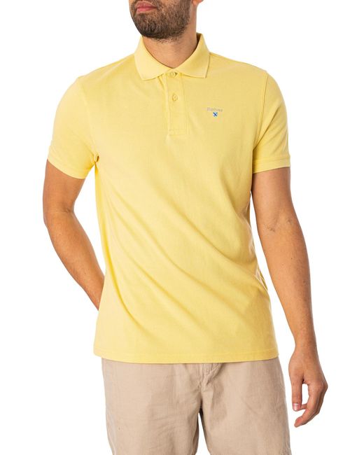 Barbour Yellow Sports Polo Shirt for men