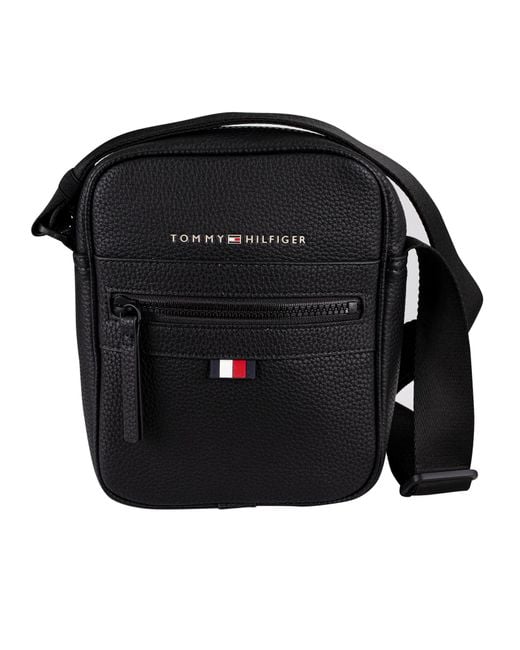 Tommy Hilfiger Essential Mini Reporter Bag in Black for Men | Lyst