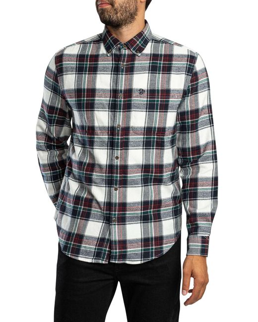 Superdry Blue Cotton Lumberjack Shirt for men