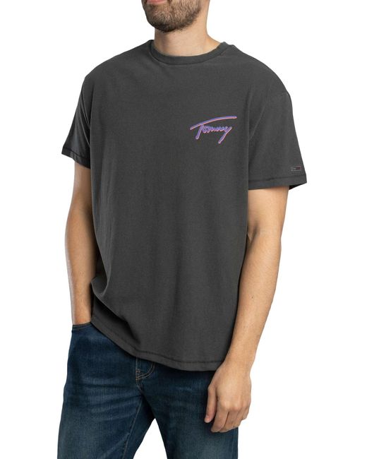 Tommy Hilfiger Gray Relaxed Faded Graphic T-shirt for men