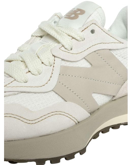 New Balance White 327 Suede Trainers for men