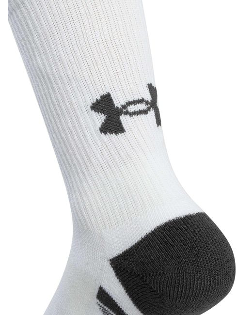 Under Armour White 3 Pack Performance Tech Crew Socks for men
