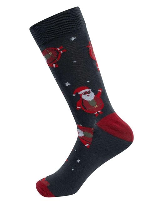 Jack & Jones Black Xmas Avocado Trunks & 2 Pack Socks Gift Box for men