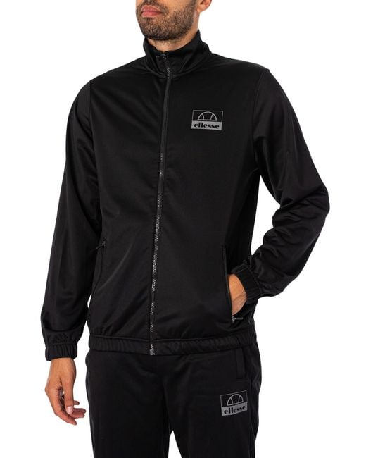 Ellesse Black Kartoni Jacket Tracksuit for men