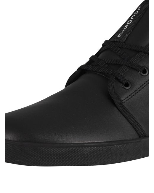 lacoste black leather trainers