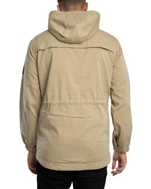 Trojan Natural Twill Badged Parka Jacket for men
