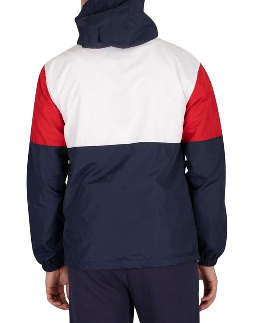 Tommy Hilfiger Nylon Colourblock Windbreaker Jacket in White for Men | Lyst