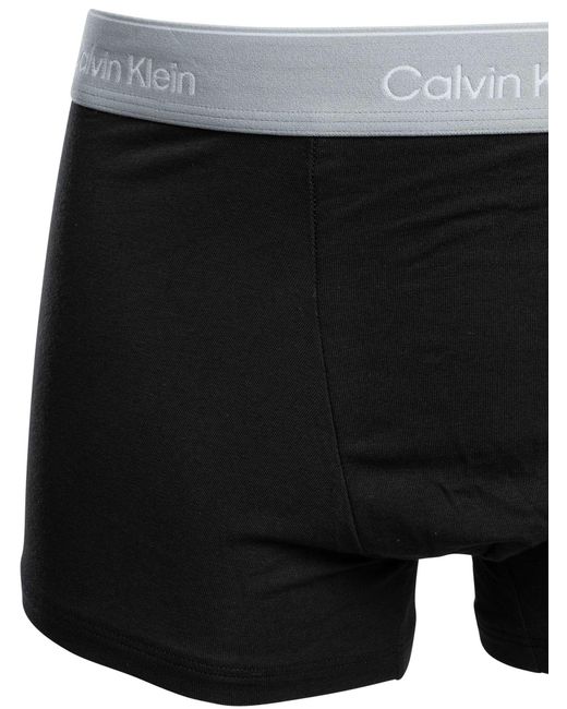 Calvin Klein Black 3 Pack Icon Relaxed Fit Trunks for men