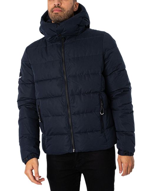 Superdry Blue Code Microfibre Mountain Puffer Jacket for men