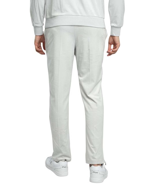 Fila Gray Fio Velour Straight Joggers for men