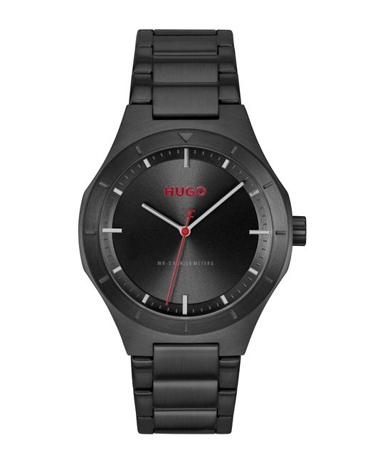 HUGO Black Lit Watch for men