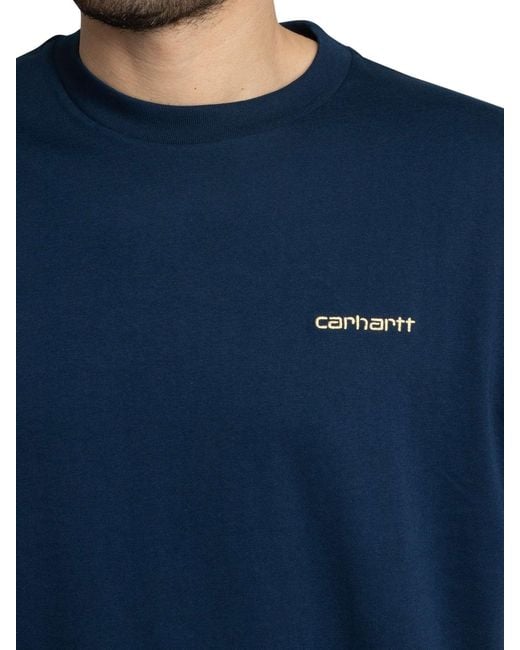 Carhartt Blue Script Embroidery T-shirt for men
