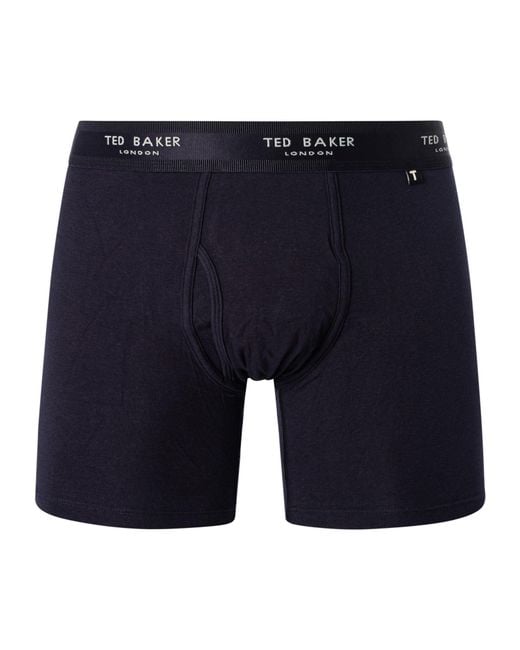 Ted Baker Blue 3 Pack Cotton Stretch Boxer Briefs for men
