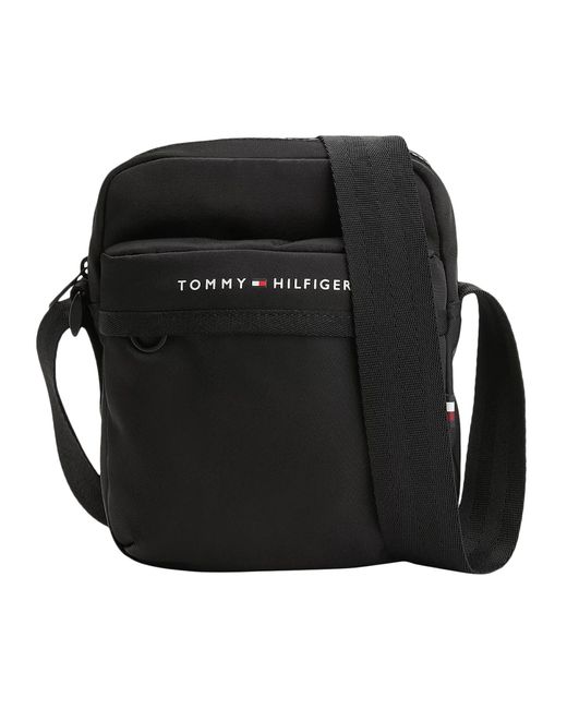 Tommy Hilfiger Black Skyline Mini Reporter Bag for men