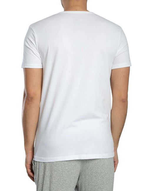 Lyle & Scott White 3 Pack Basic Lounge V Neck T-shirt for men