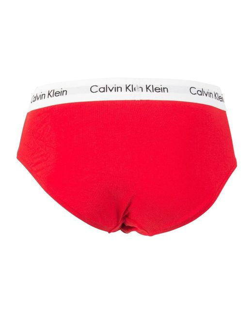 Calvin Klein 3 Pack Cotton Stretch Briefs in Blue for Men