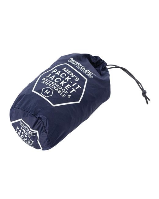Regatta Blue Pack It Waterproof Jacket for men