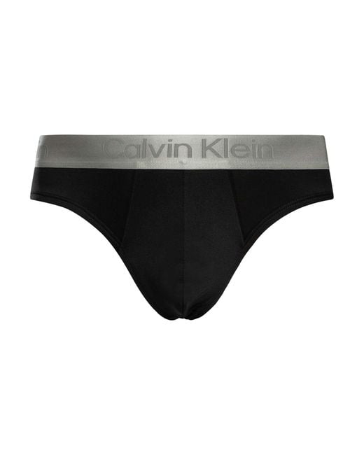 Calvin Klein Black 3 Pack Brushed Microfiber Hip Briefs for men