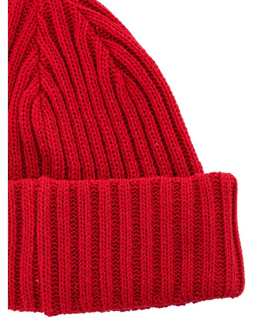 Levi's Red Ribbed Beanie for men
