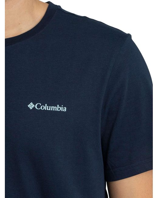Columbia Blue Csc Logo Back T-shirt for men