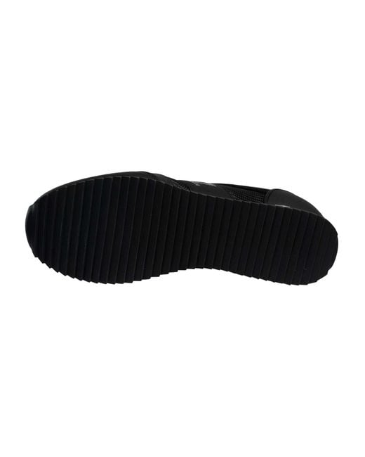 EA7 Black Carbon Mesh Logo Trainers for men