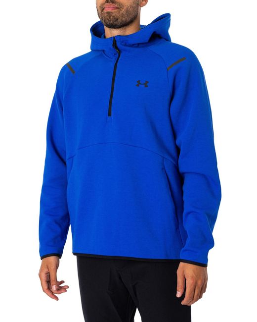 Under Armour Blue Unstoppable Pullover Hoodie for men