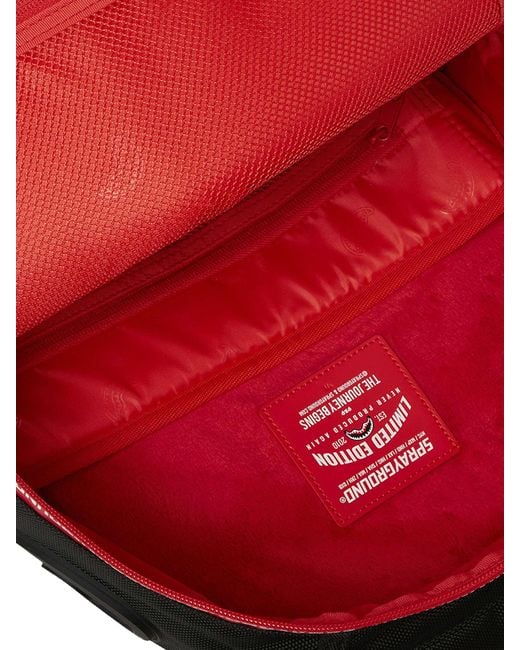 Sprayground Black 20l Printed Zipper Shark Backpack for men