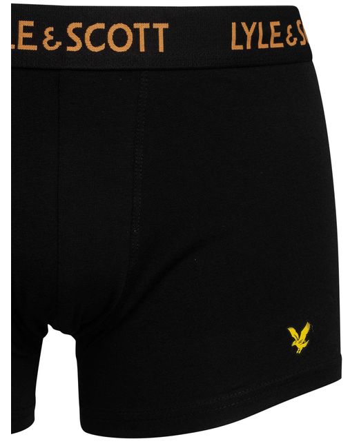 Lyle & Scott Black 3 Pack Barclay Trunks for men
