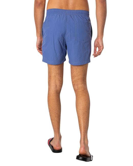 Tommy Hilfiger Blue Crinkle Nylon Swim Shorts for men